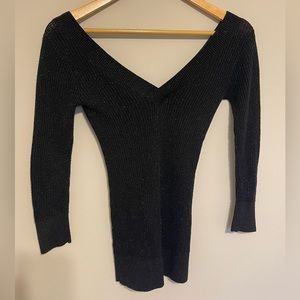 Small Black Sparkly Bebe Top